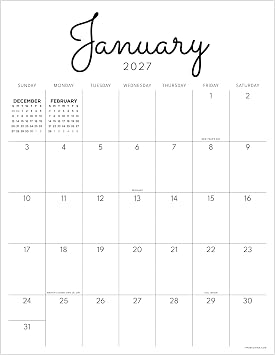 TF Publishing 2027 Large Art Poster Wall Calendar - 17 x 22 inches
