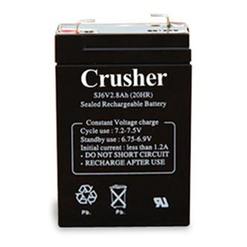HeaterCrusher 6V 4-Hour Rechargeable Battery (#CR25) – High-Performance Battery Compatible with Crusher and Soft Toss Machine | Replacement or Backup, Portable Power for Baseball & Softball Training