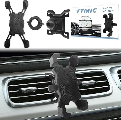 Miniatura 1 de TTMIC Car Phone Mount for 2020-2024 Mercedes Benz GLE Class and 2020-2024 GLS Class Thick Case Friendly Military-Grade Protection Carbon Fiber Phone