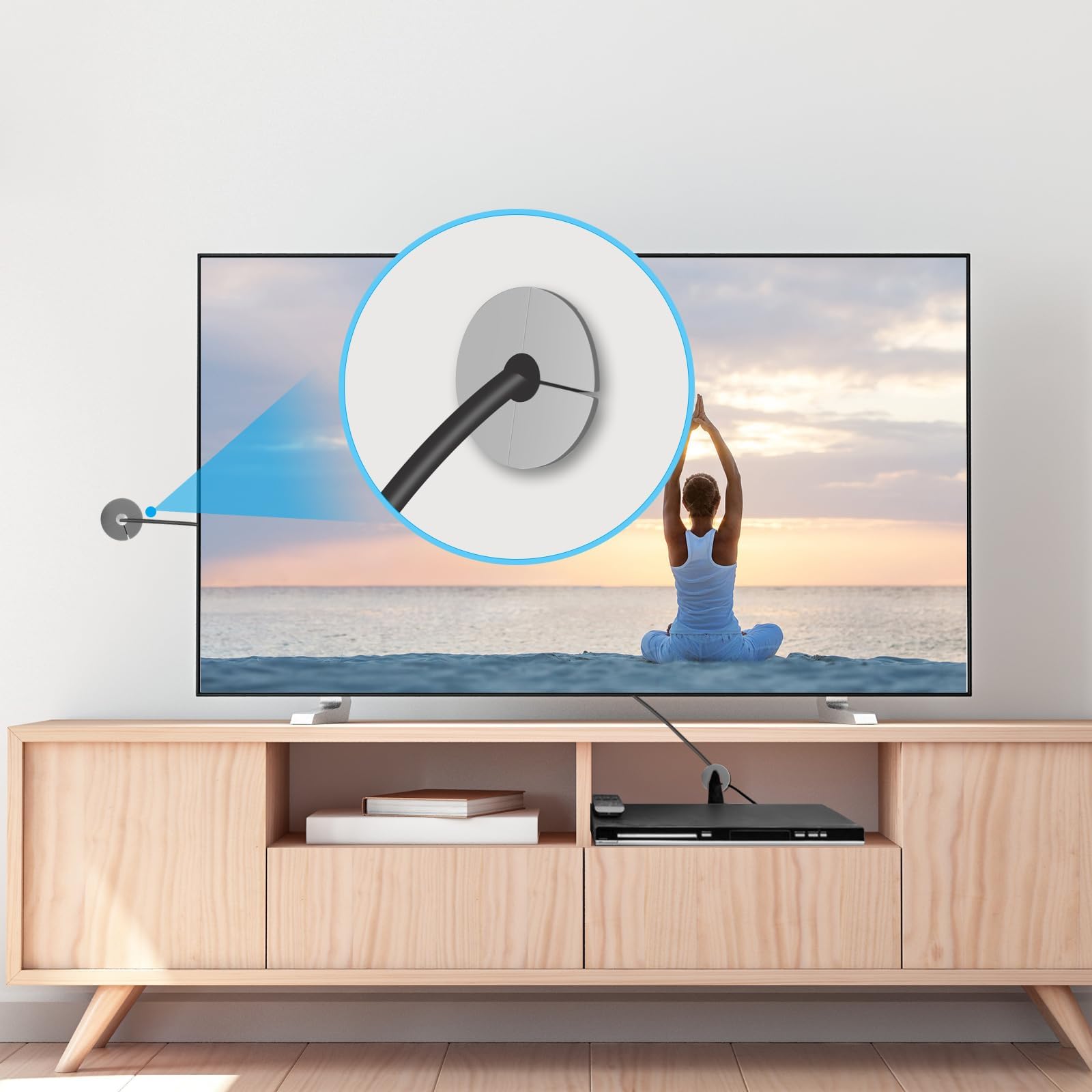 Kit de enrutamiento de ojales de cable, ojales de pared para cables, kit de enrutamiento de cables de goma de 1 pulgada, ojales de pared grises para kit de enrutamiento de cables Starlink