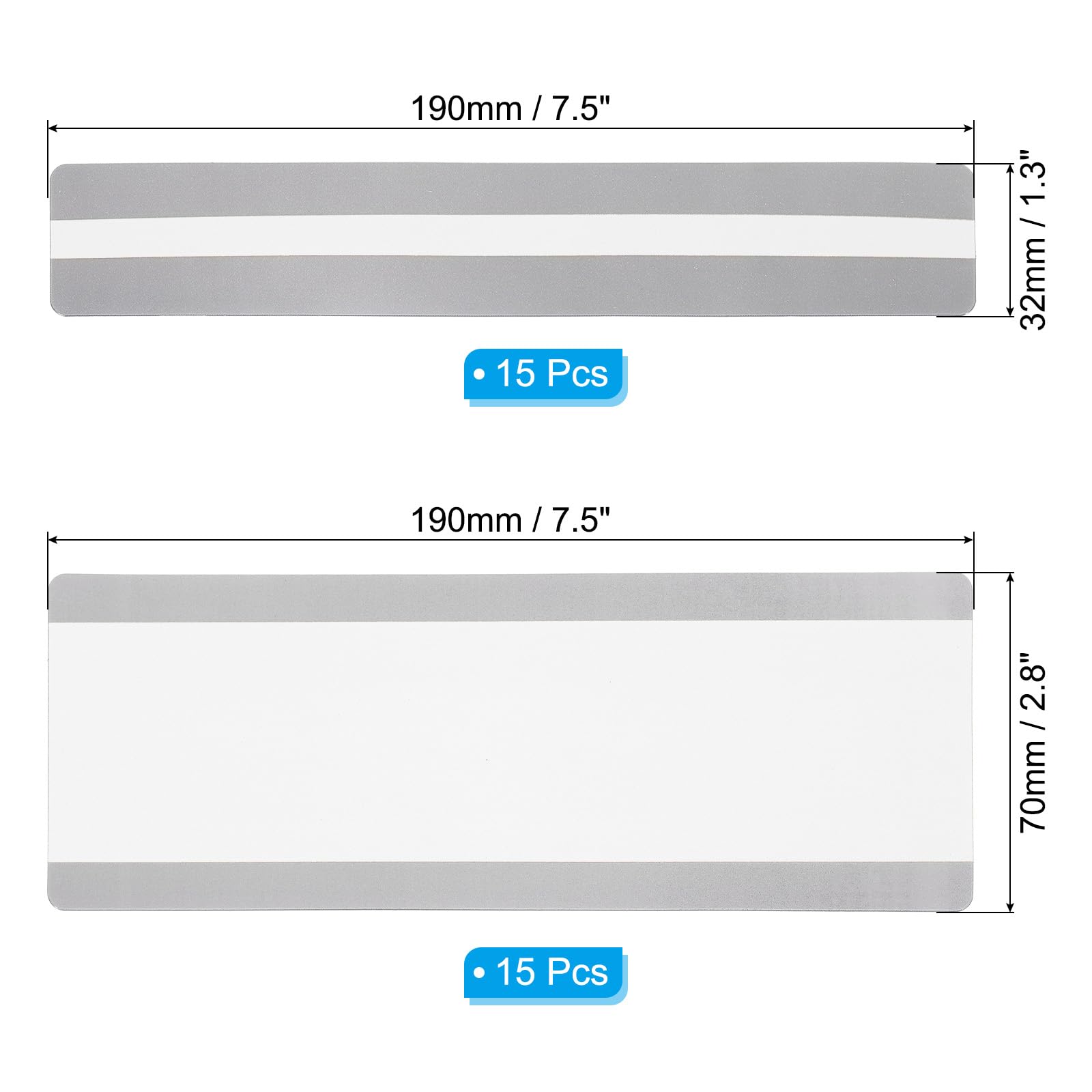 PATIKIL 30Pcs Guided Reading Highlight Strips, 2 Sizes Colored Overlay Highlight Bookmarks - Image 2