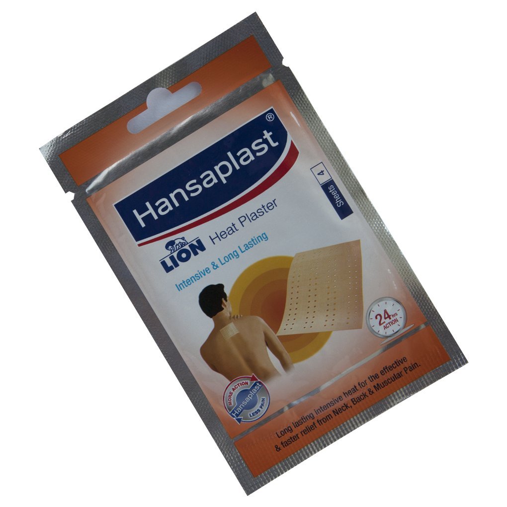 Hansaplast Lion Heat Plaster 4's Sheets, Multicolour