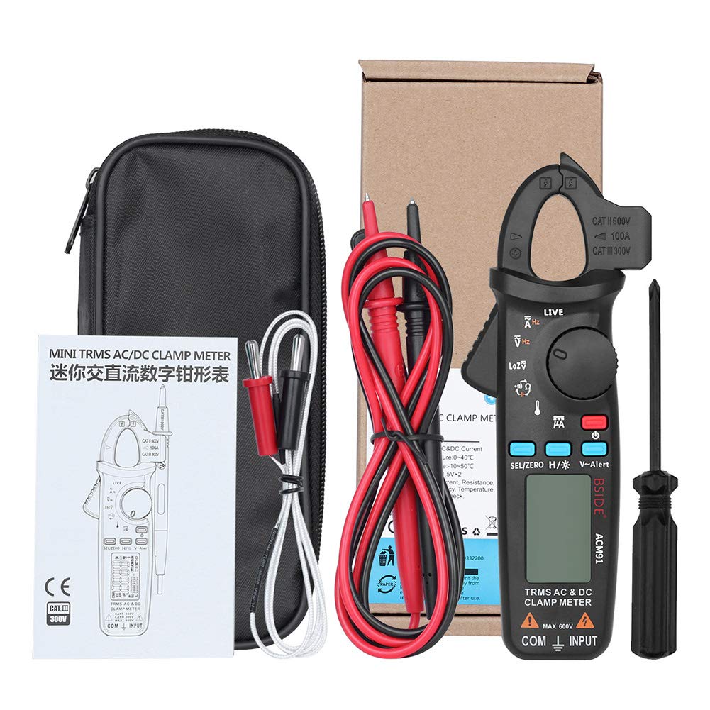 Amazon.co.jp: ACM91デジタルクランプメーター、AC-DC電流クランプ