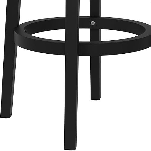 Miniatura 8 de Hillsdale Clarion Taburete giratorio de altura de barra, color negro