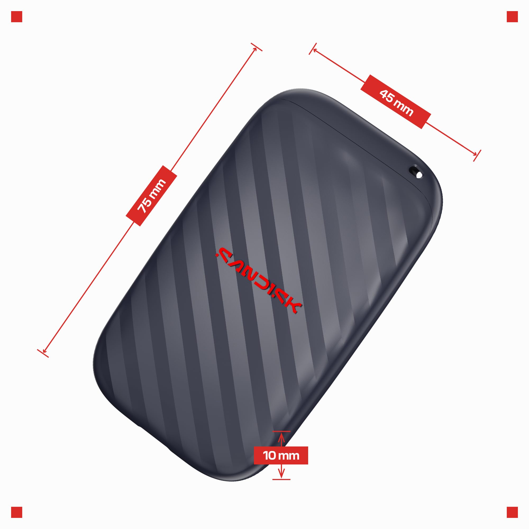 SANDISK Portable Drive 500 GB (Lesegeschwindigkeiten von bis zu 600 MB/s, Fallsicherheit aus bis zu 2 Metern Höhe) – Ansicht 10