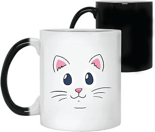 Cute Cat Face Gifts for Cat Lovers Gift Idea 11oz 15oz Color Changing Mug