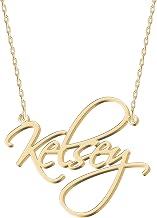 Personalized Name Necklace - Choose from 14 Font Styles - Customizable 18K Gold-Plated Pendant - Ideal Gifts for Birthdays, Valentines Mother's Day, Christmas Women, Girls, Teens, Daughters