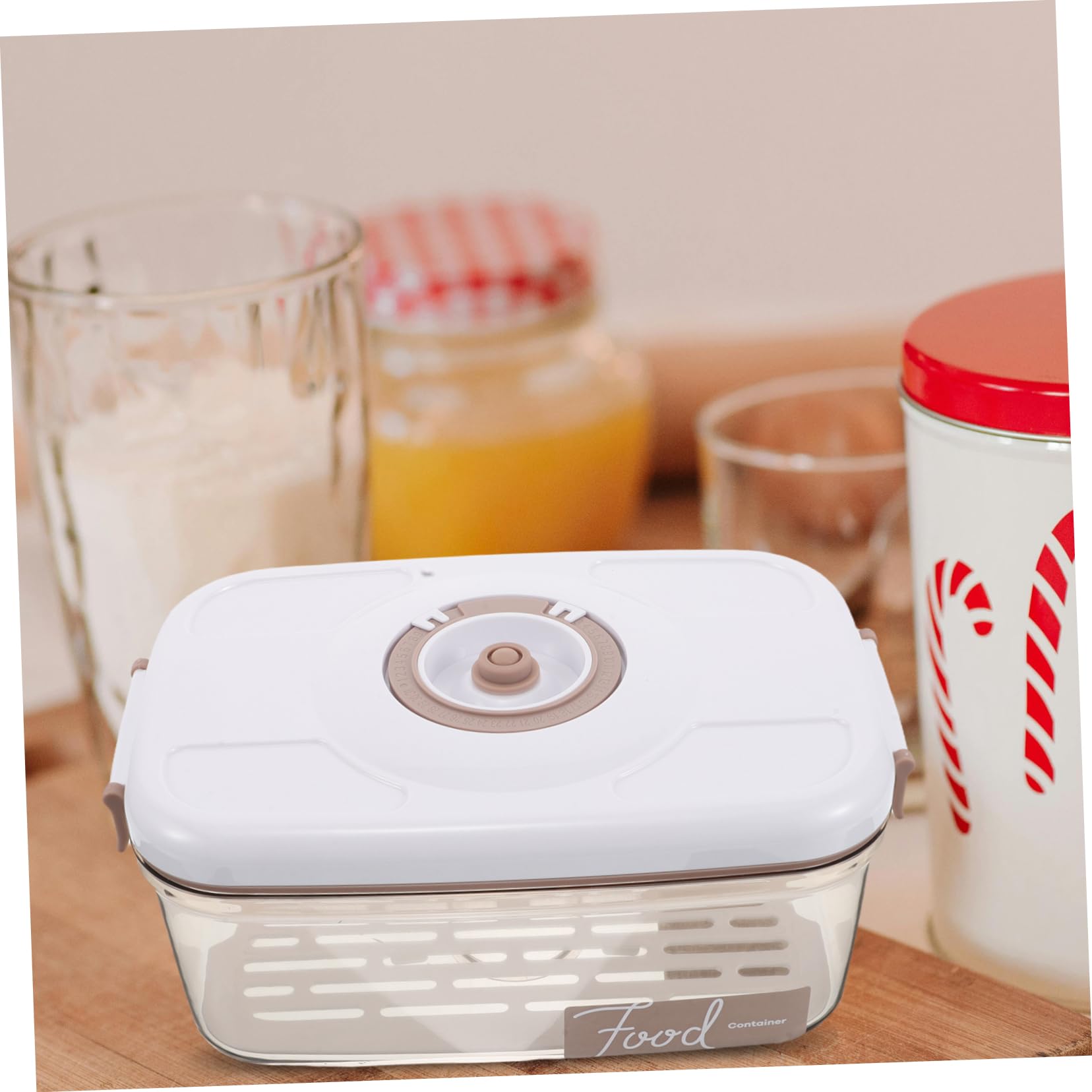 Uonlytech Contenitore Sottovuoto Di Capacità Ermetico Per Alimenti Contenitore Per La Conservazione in Cucina Riutilizzabile Con Funzione Di Drenaggio Degli Alimenti