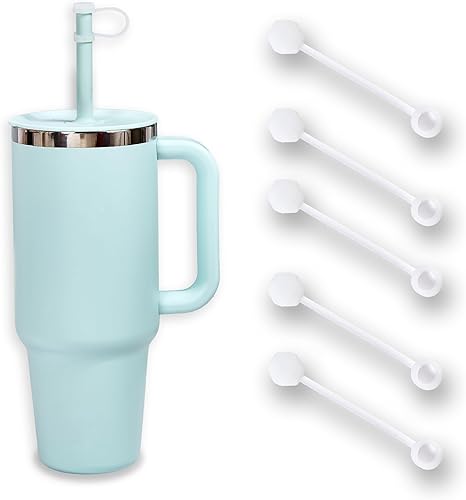 Miniatura 1 de Tapa de popote para vaso Hydro Flask, 5 fundas de popote para botellas de agua Hydro Flask, tapa de popote de silicona para tazas Hydro Flask,