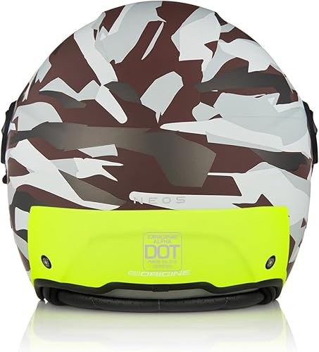Miniatura 5 de ORIGINE Casco de motocicleta de cara abierta, casco de scooter, casco jet con doble visera aprobado por DOT