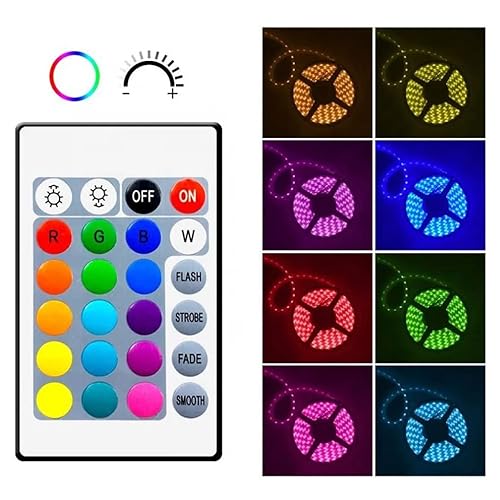 JIANW Fita Led 5050 RGB Colorida 5 metros Prova D’água com Controle e Fonte
