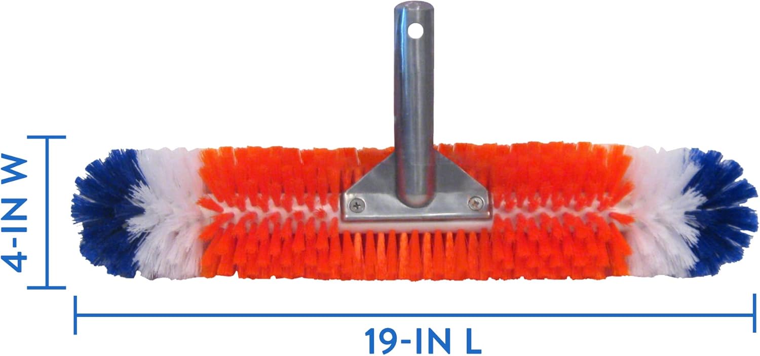 Blue Torrent Brush (18 Inches, Orange/White/Blue) (Pack of 3)