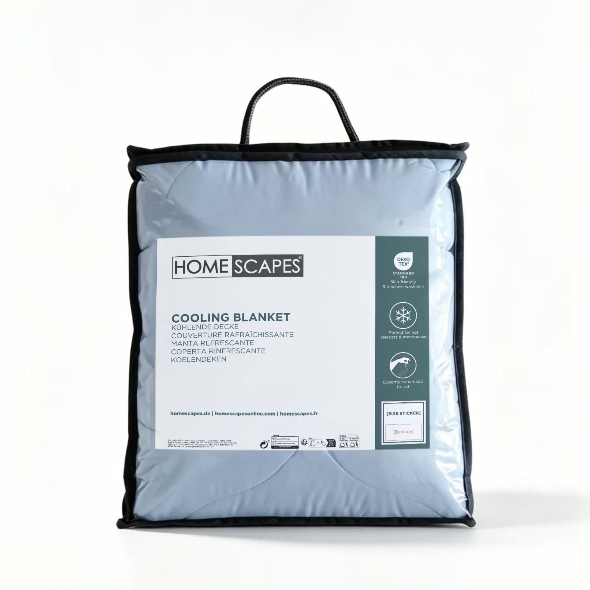 Homescapes Kühldecke Bett – leichte Bettdecke ohne Bezug 135x200 cm – bezuglose waschbare Bettdecke Sommer, Oeko-TEX