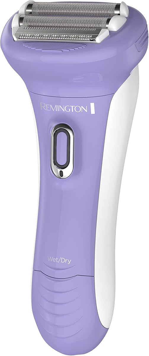 Remington Smooth & Silky Electric Shaver for Women, 4-Blade Smooth Glide Foil Shaver and Bikini Trimmer with Almond Oil Strip, Shave Wet or Dry