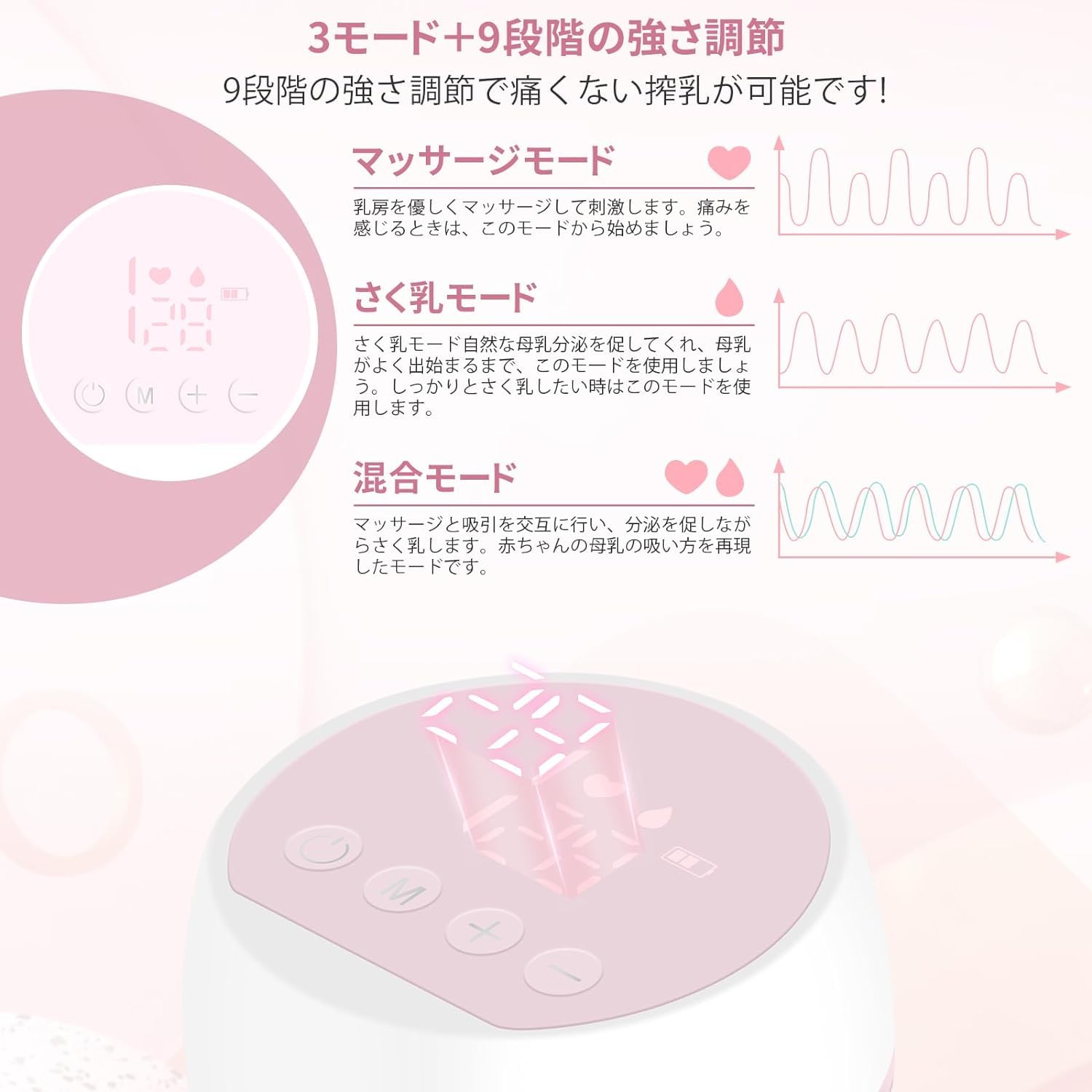 Amazon.co.jp: 搾乳機 電動 さく乳器 搾乳器 母乳アシスト 片胸用 USB