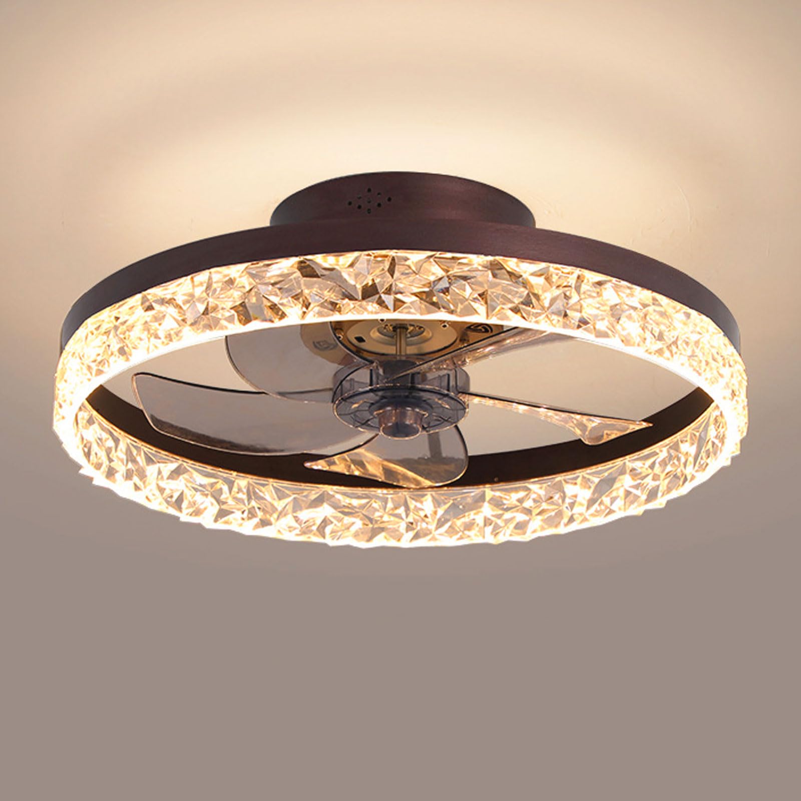 HXYSXHJUO Small Ceiling Fans With Lights And Remote Dimmable LED Light Quiet Fan Flush Mount For Bedroom Kids Room Lounge Low Profile