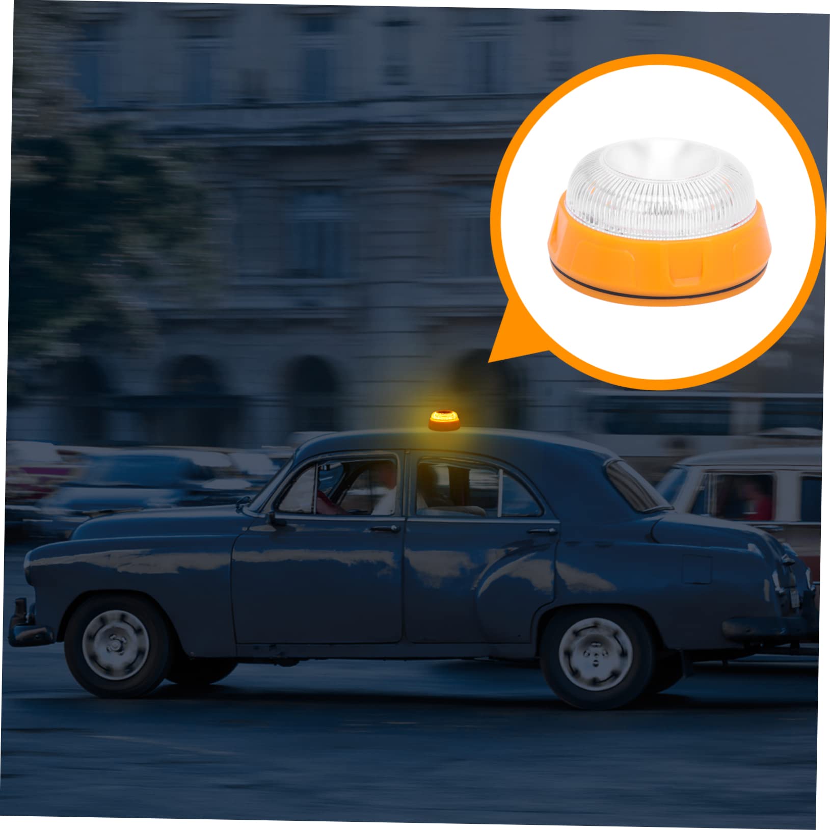 SOLUSTRE 4piezas Luz De Advertencia Led Amarilla Para Automóvil Luz De Emergencia Portátil Para Vehículos De Señalización Para Seguridad Vial