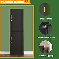 Vista 4 de Ckzbk - Armario de almacenamiento, 67 pulgadas, con bloqueo de herramientas, casilleros para escuela, dormitorio, gimnasio, oficina en casa, entrada