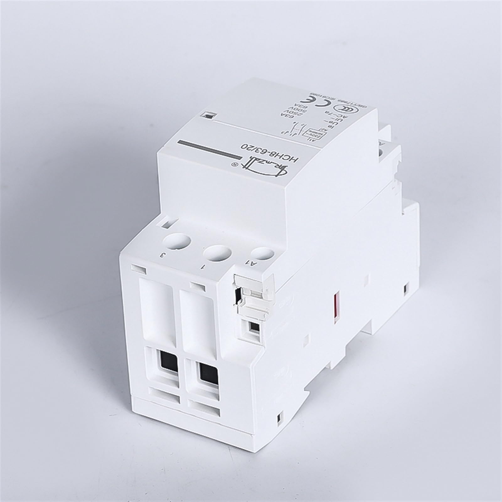 Contactor CA monofásico pequeño for Uso doméstico HCH8-20A, 25A, 32A, 40A, 63A, 100A, 2P, 4P, 230V, contactor Modular, silenciador de riel automático, 1 Unidad(4NC-24V)