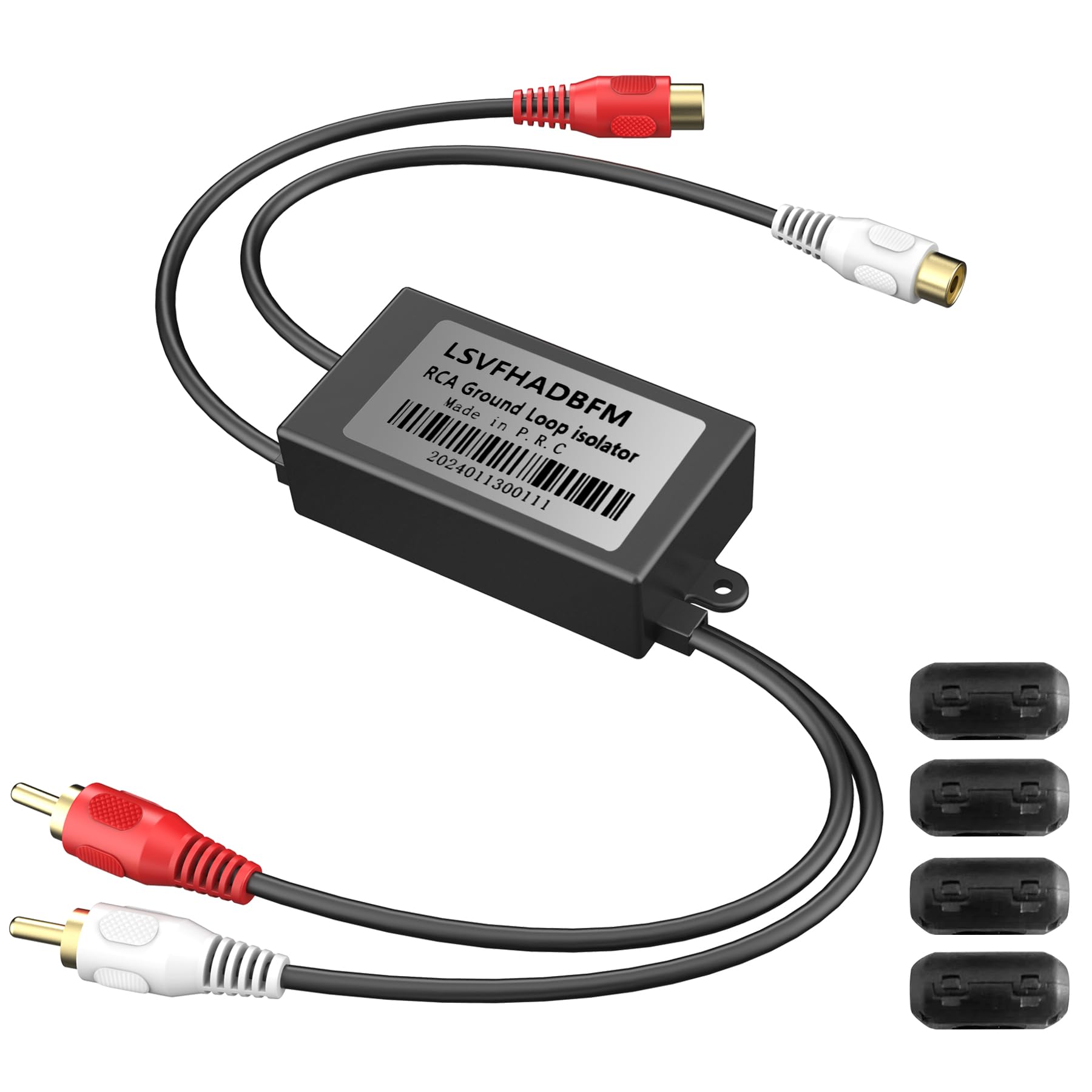 Gold Coating RCA Noise Filter Hum Eliminator Ground Loop Noise Isolator Feedback Loop Isolator for HiFi Stereo Home Theater Car Audio Player Eliminate Hum from Car Audio Systems/Home Stereos