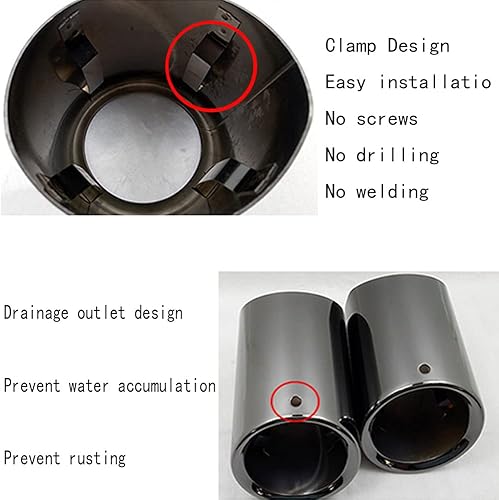 Miniatura 4 de Silenciadores de tubo de escape exterior de automóvil de acero inoxidable, cubierta de tubo de escape para BMW Serie 3 F30 320i 328i 335i 330i 340i