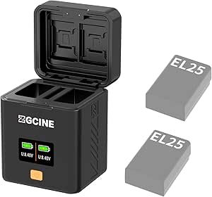 Panasonic Camera Oplader Fast Charger ZGCINE PS-BLK22 - Caja De Carga Dual USB-C Con Carga Rápida PD Para Panasonic DMW-BLK22, Compatible Con LUMIX S5 S5M2 S5M2X S9 GH7 GH6 GH5M2 GH5S GH5