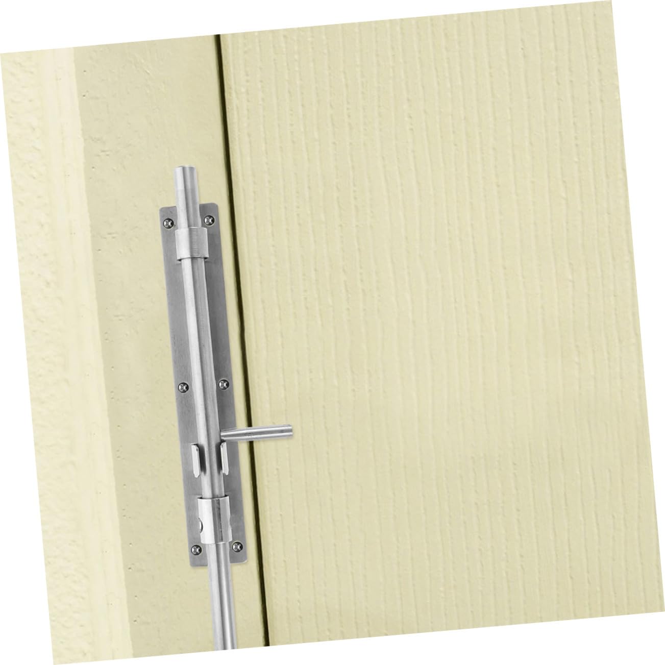 jojofuny Loquet de Porte Robuste en Acier Inoxydable Argenté, Résistant la Casse la Décoloration, 2 Pièces pour Chambres et Salles de Bain, Fixation Facile