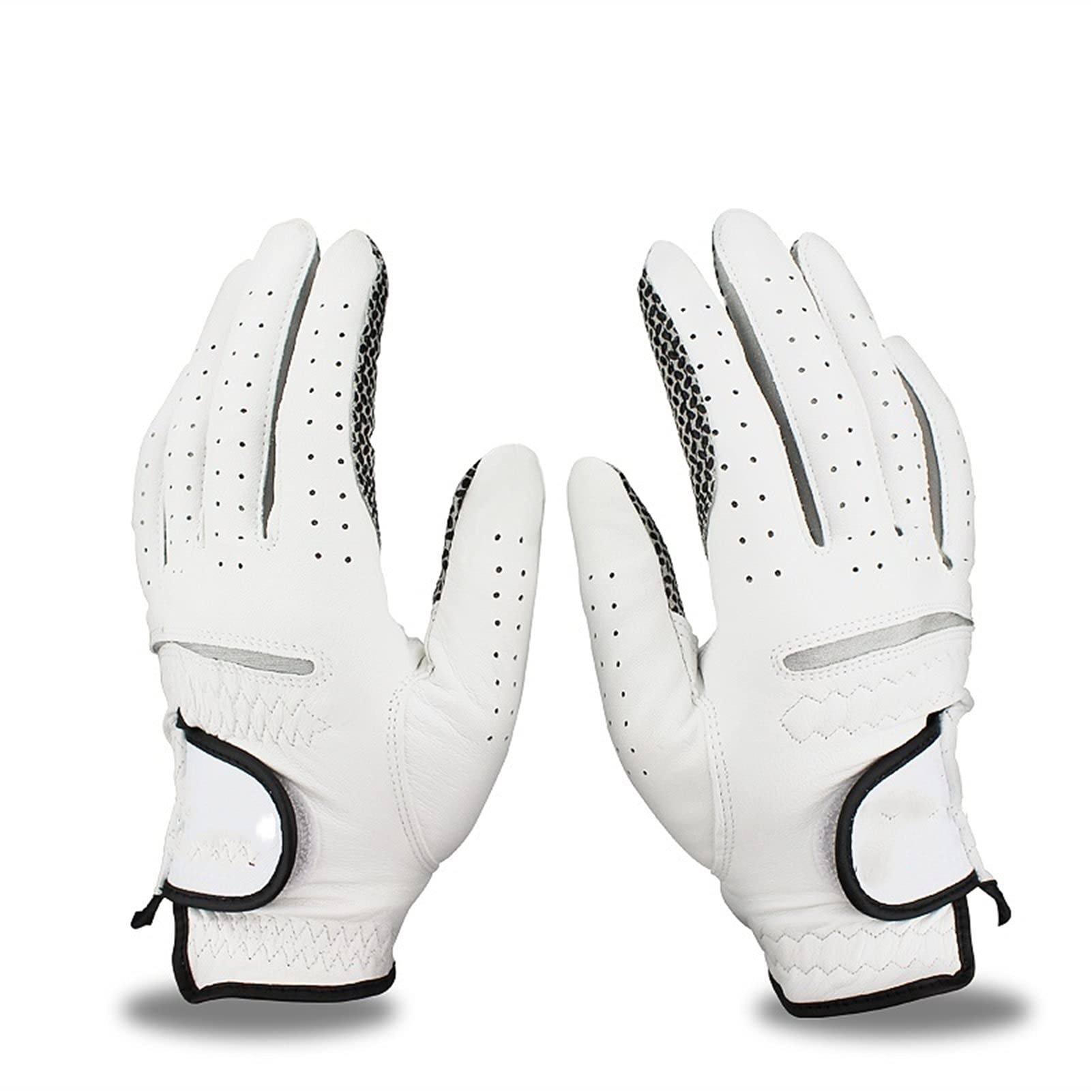 Golfhandschuhe,Golfhandschuhe Herren 4 stücke Leder Golfhandschuhe Sporthandschuhe für Golfspieler Herrenhandschuh Weiche atmungsaktive rutschfeste Design Männer