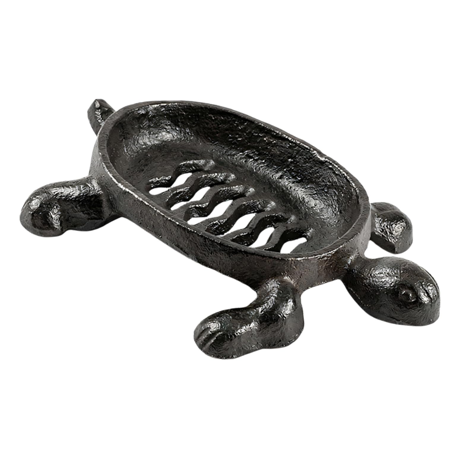 Hsyzygian Unique Turtle Theme Cast Iron Soap Tray with Drainage Bottom Soap Box for Bathroom Storage and Countertop Decoration Nordic Holder