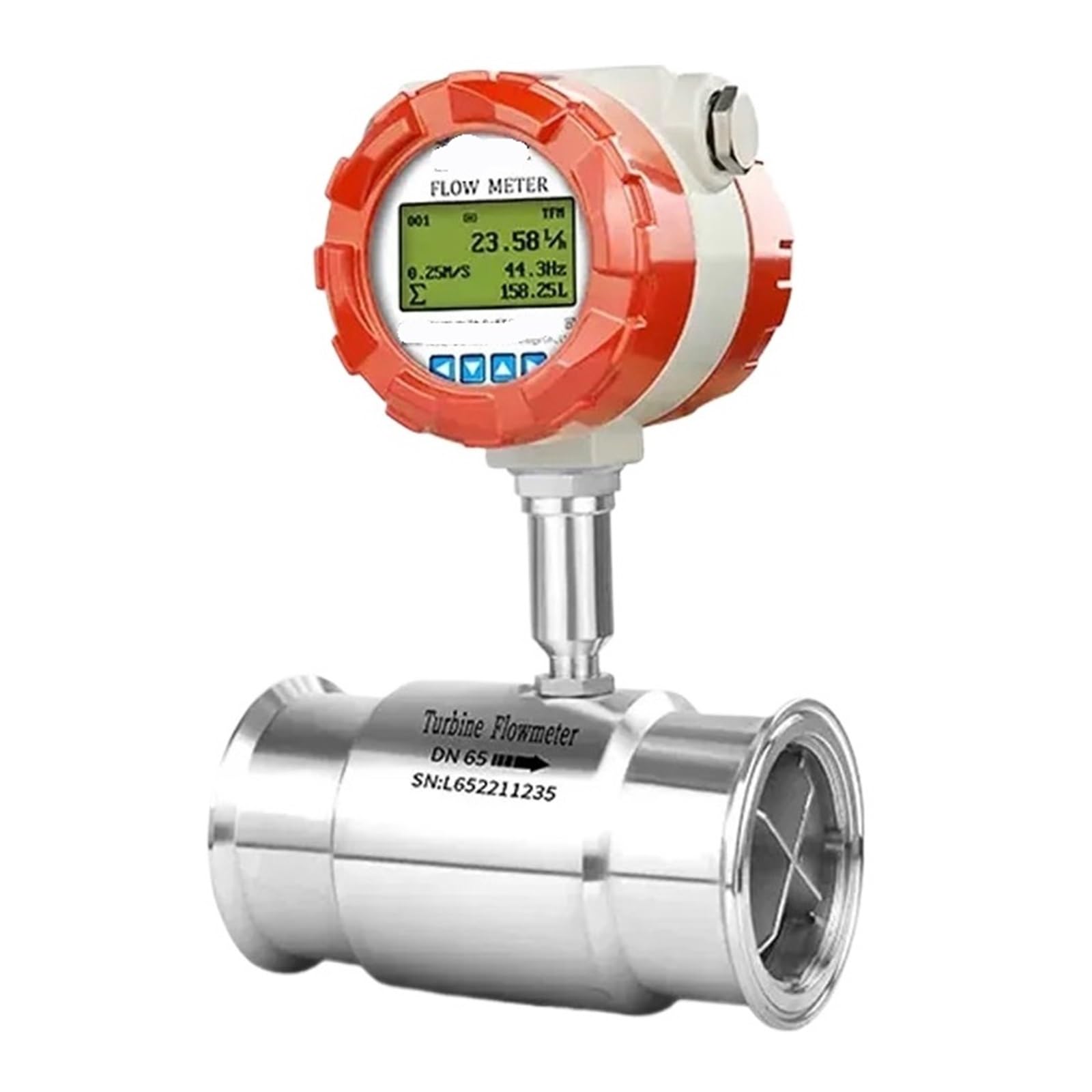 KSZHZYMGX SS304 SS316 Liquid Water Flowmeter Flowmeter Clamp On Flow Meter 2 Inch 1”(DN50)