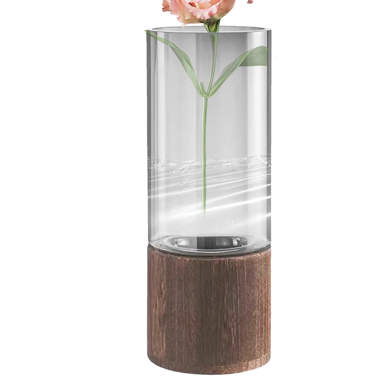 Amazon.co.jp: 円筒形の花瓶 - 円筒形のガラスの花瓶、フローティング