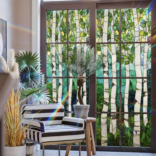 Película decorativa para ventana estilo vitral 17.5 x 39 pulgadas miniatura 3