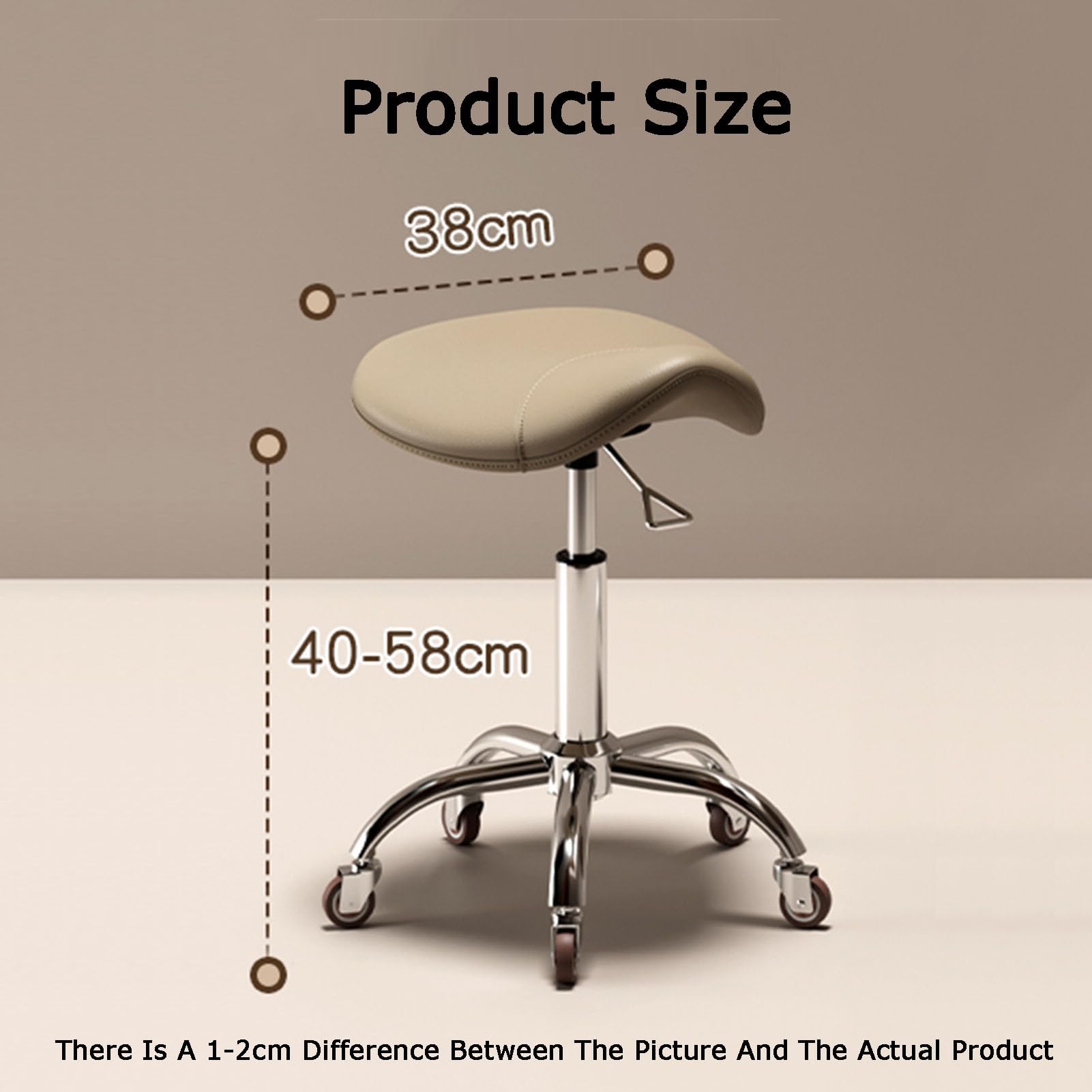 Generisch Ergonomischer Sattelhocker,Verstellbarer,Verschiebbarer 360°-Drehstuhl Mit Rädern,Geeignet for Schneiden Im Home Office,Salon,Labor(Color 4)
