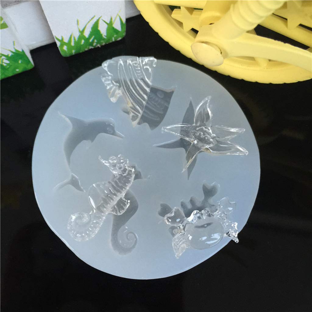 2-teilige Silikonform „Maritim“ – Muschel & Seestern Für Harz, Kerzen, Fondant