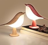 VoMii 2 Pack Bird Table Lamp, Small Desk Lamp Cordless Touch Dimmable Night Light with 3 Color Temperature, Cute Lamps Rechargeable 2600mAh, for Bedroom Bedside Nightstand, Room Decor, Bird Gifts