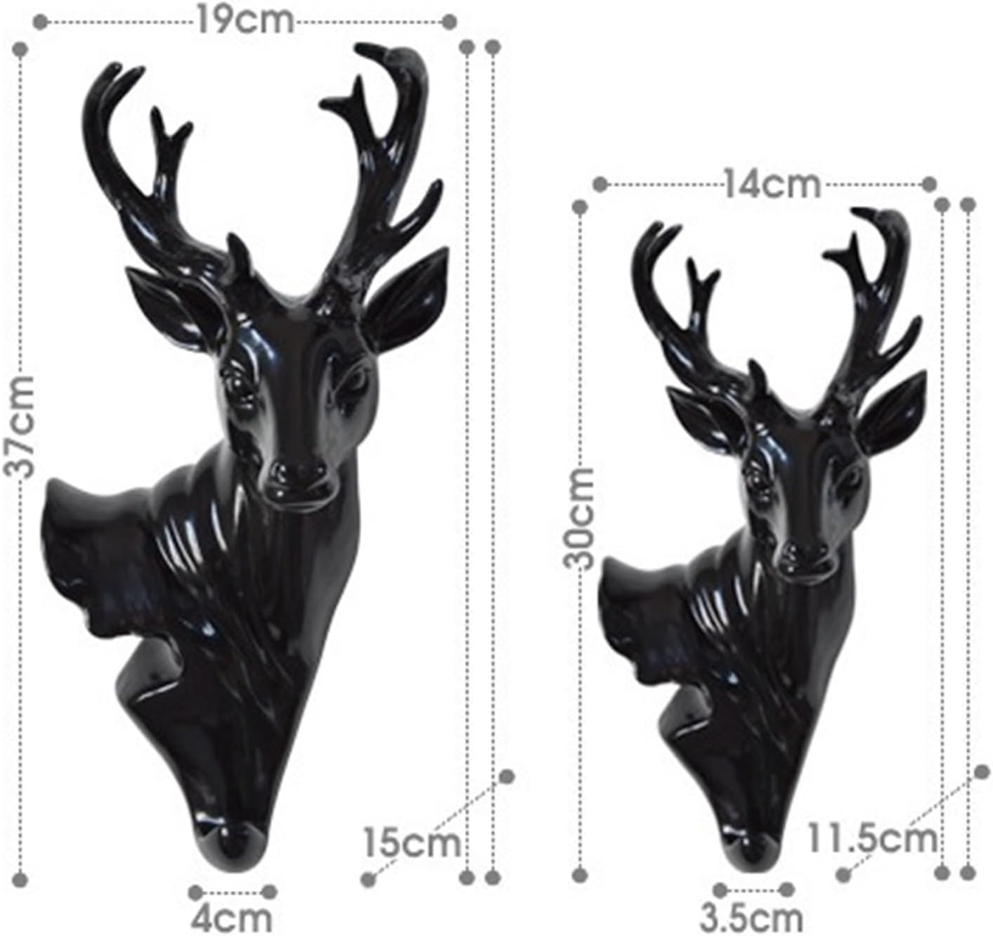 Decorative Hook Deer Head Wall Hanging Hook, Living Room Background Decoration, Porch(Gold,S)