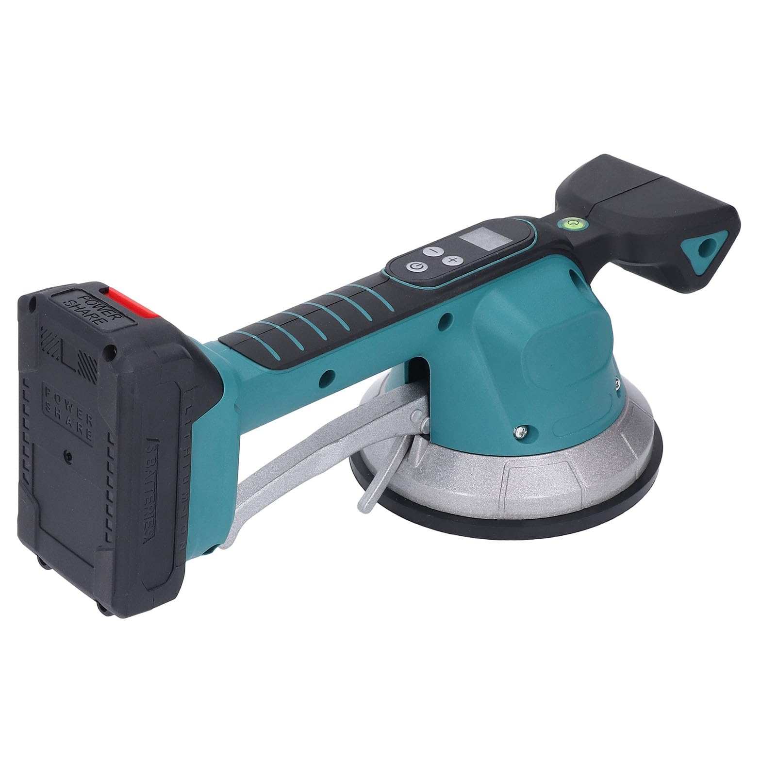 Dispositivos de Vibración de Azulejos, Máquina de Tiler, Vibrador de Baldosas con 10 Engranajes Velocidad Ajustable, Taza de Succión, Pantalla Digital LCD