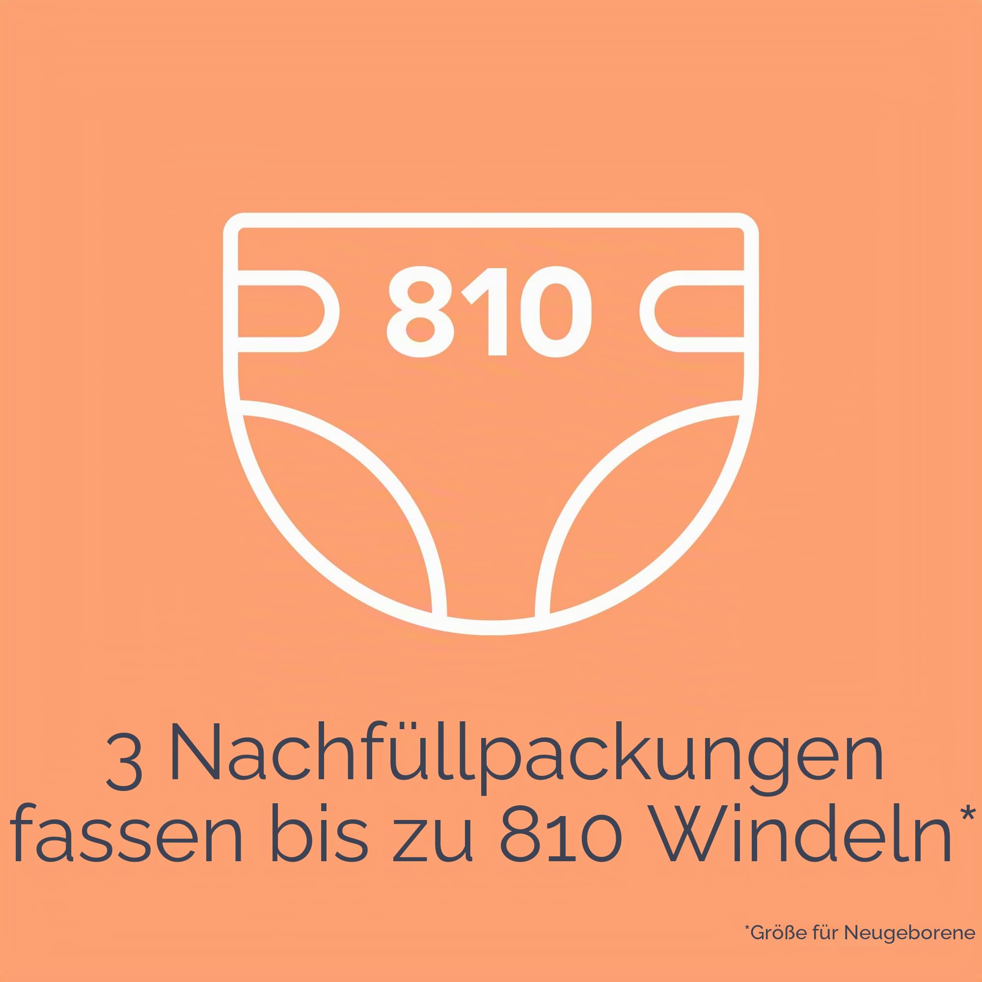 Diaper Genie Playtex Max Fresh Nachfüllbeutel, ideal für Windeleimer, 3 Stück, 810ct