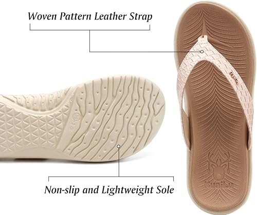 Miniatura 4 de KuaiLu - Sandalias para mujer, cómodas, buenas para fascitis plantar, buen soporte del arco, estilo pata de gallo, para interior o exterior en verano