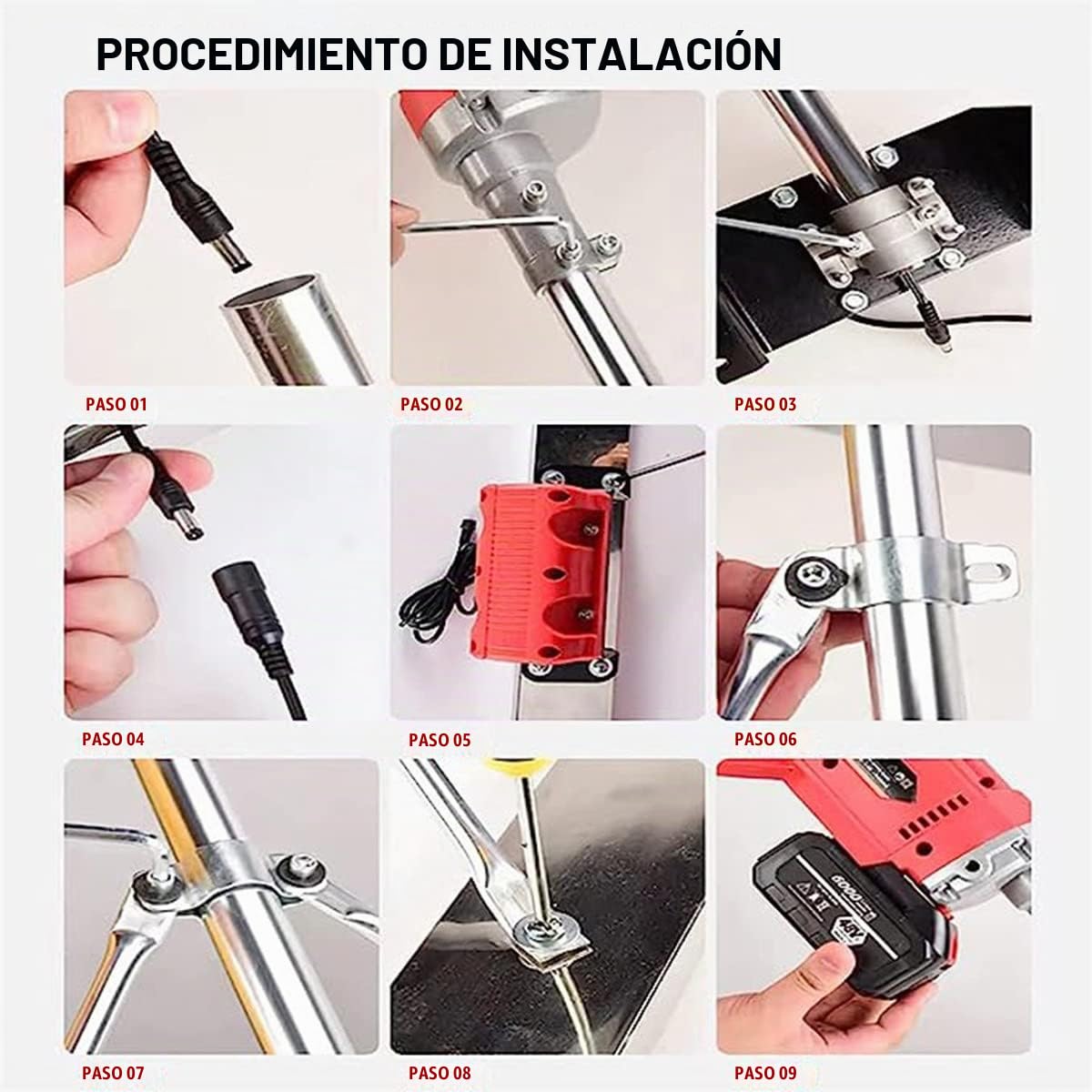 Herramienta de vibración de la Regla de Potencia para el procesamiento de hormigón, Herramienta de Trabajo de la Regla de Superficie de hormigón de 6000 RPM,2electric