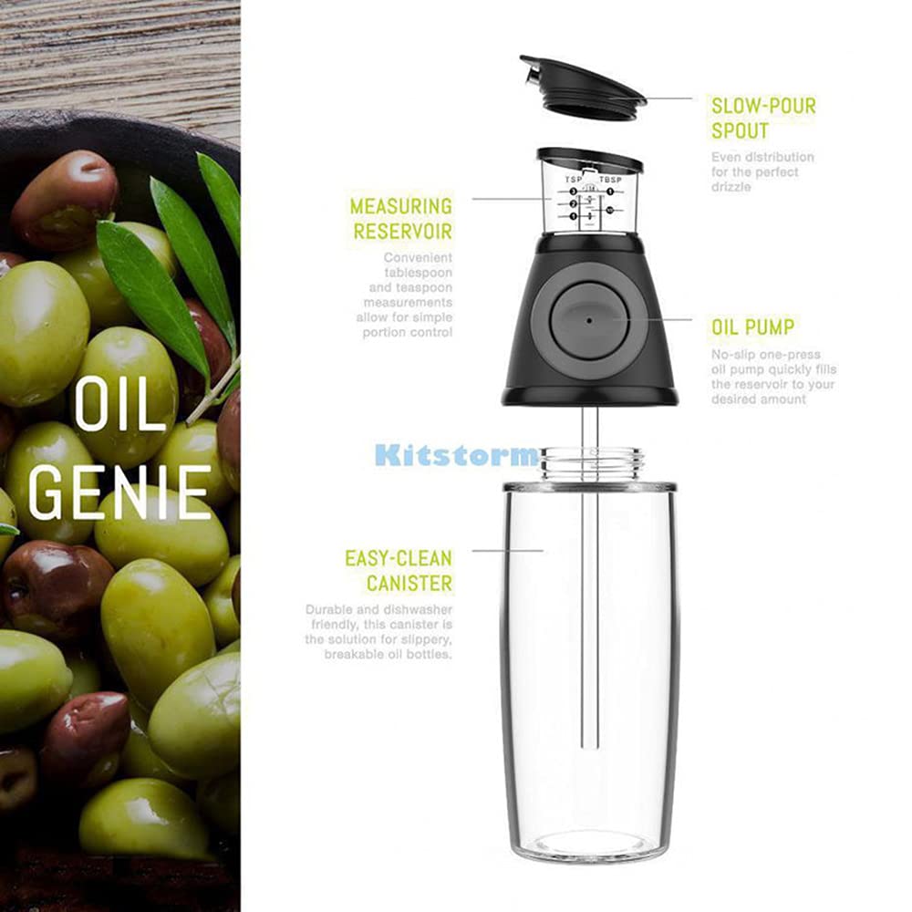 Dispenser Per Olio D'oliva, Dosatore Per Olio E Aceto Con Pompa Dosatrice Beccuccio In Acciaio Inossidabile Antigoccia, Bottiglia Di Vetro Per Olio Da Cucina Per Cucina