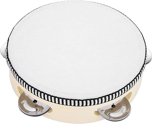 Vista 20 de Musfunny - Tambor de mano de 6 pulgadas, de abedul y metal, para percusión, juguete musical educativo, instrumento para KTV, fiesta, juegos de niños