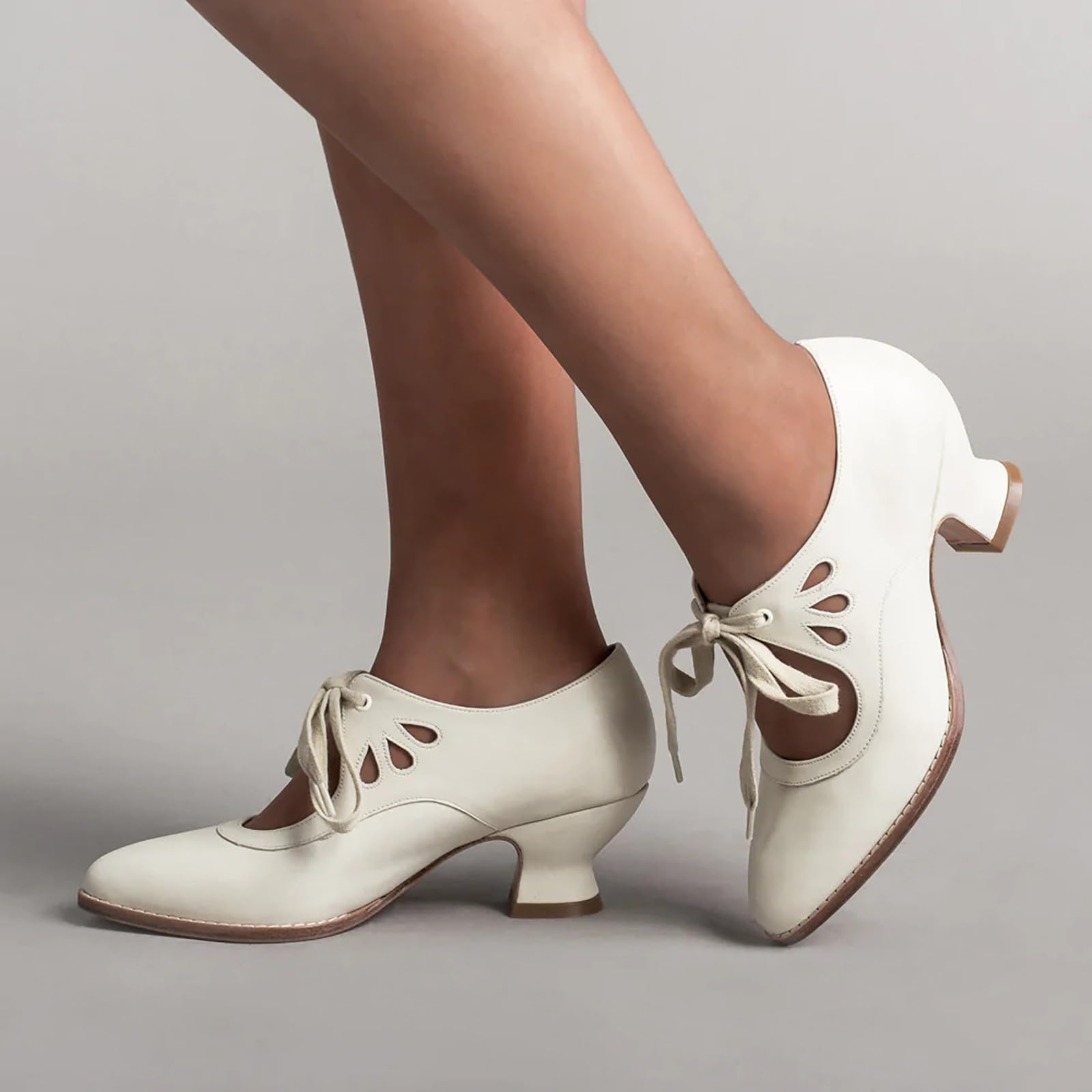 Scarpe casual oversize da donna, con lacci e tacco, nuove, comode e alla moda, look ampio e confortevole per estate