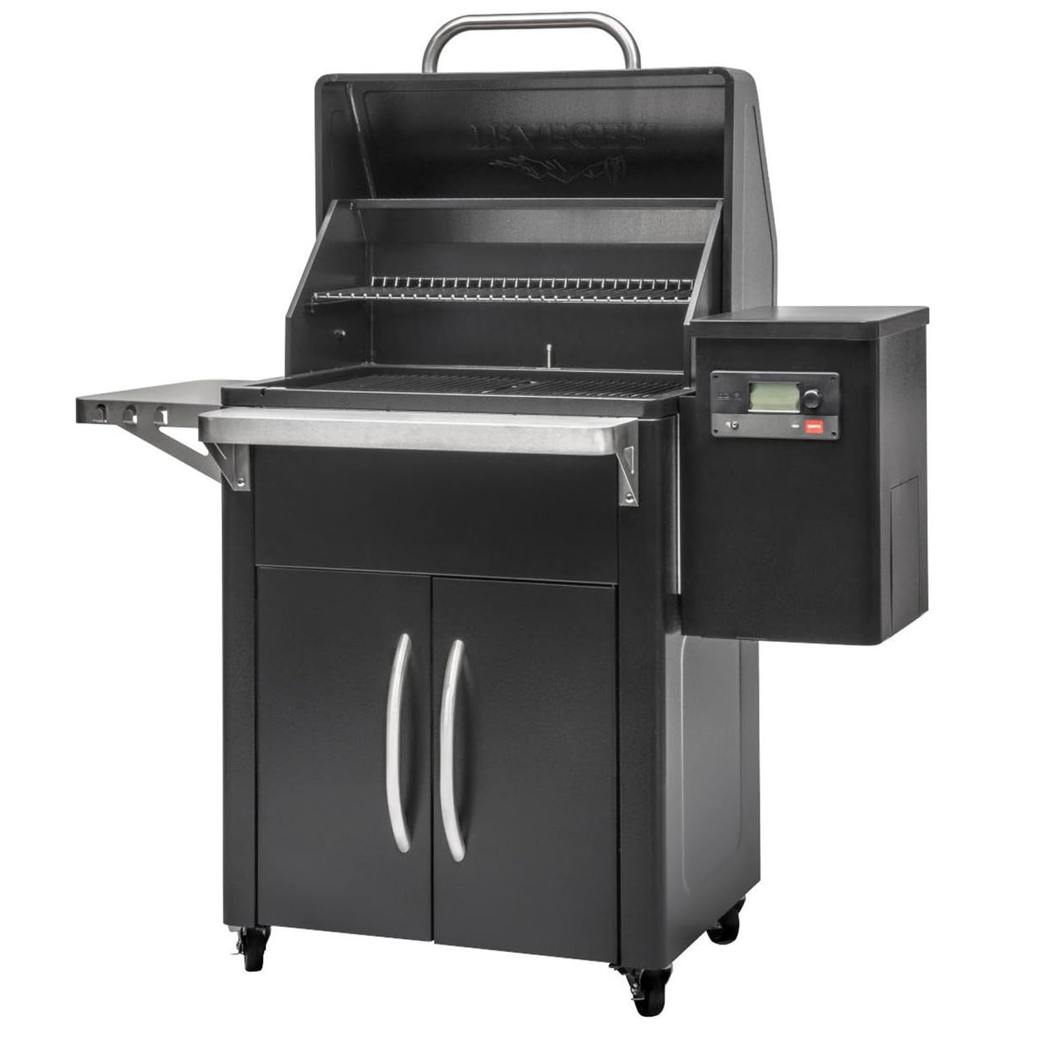 Traeger Silverton 620 Pelletgrill inkl. Abdeckhaube und 1 Set Ablaufbleche 9 kg Pellettank App-Steuerung vollautomatische Abbrand-Regulierung
