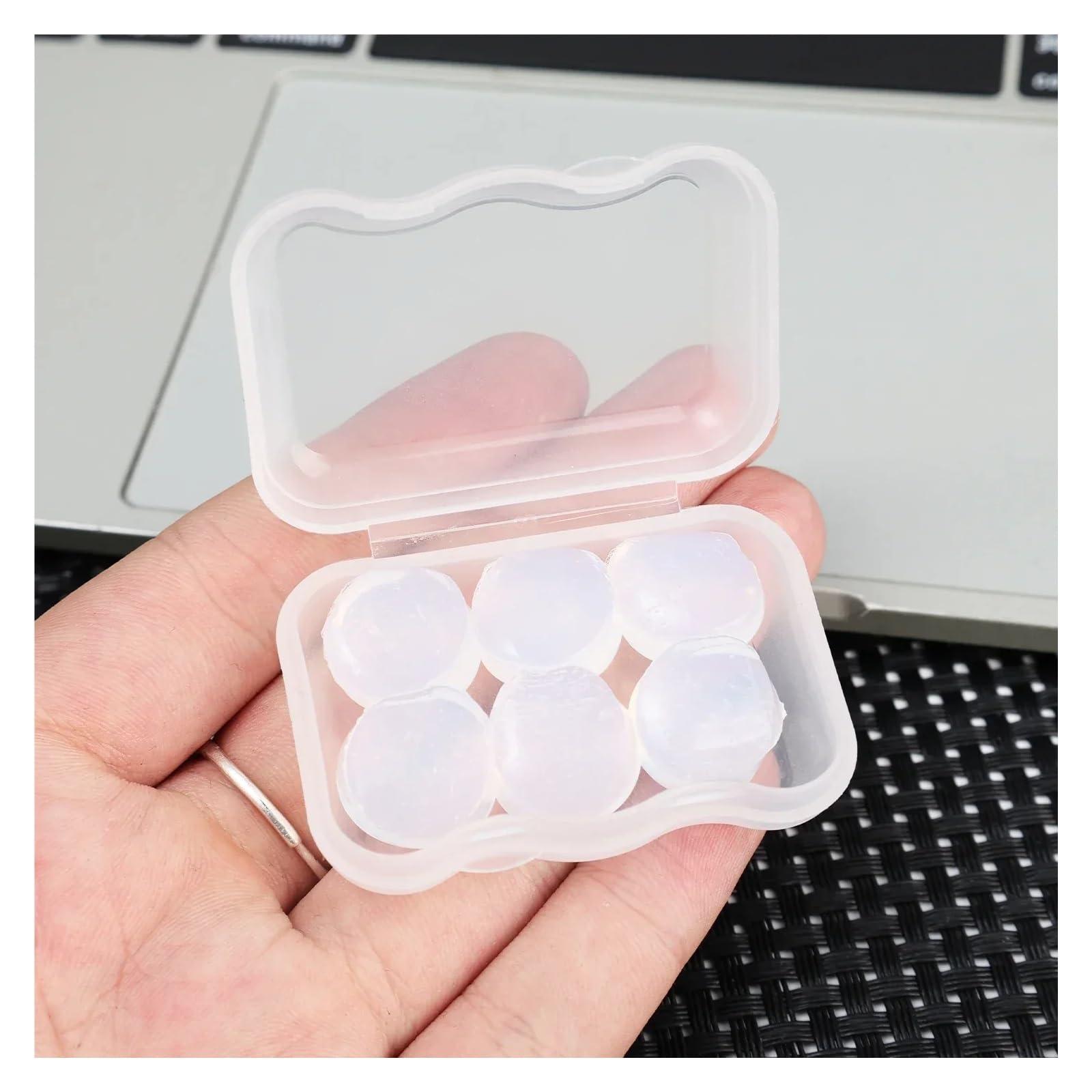 Tapones Oidos Cera de silicona, gel reutilizable con cancelación ruido, resistente al agua, ideal for dormir, volar y nadar(4 Box(24pcs)-Gel)
