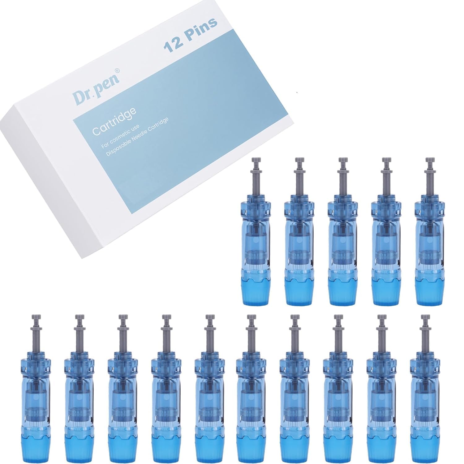 Dr. Pen Cartucce 12 Pin, 15 Pezzi, Cartucce di Ricambio per Penna Microneedling, per la Cura Mirata della Pelle, Compatibili con M8S/A8S/A9