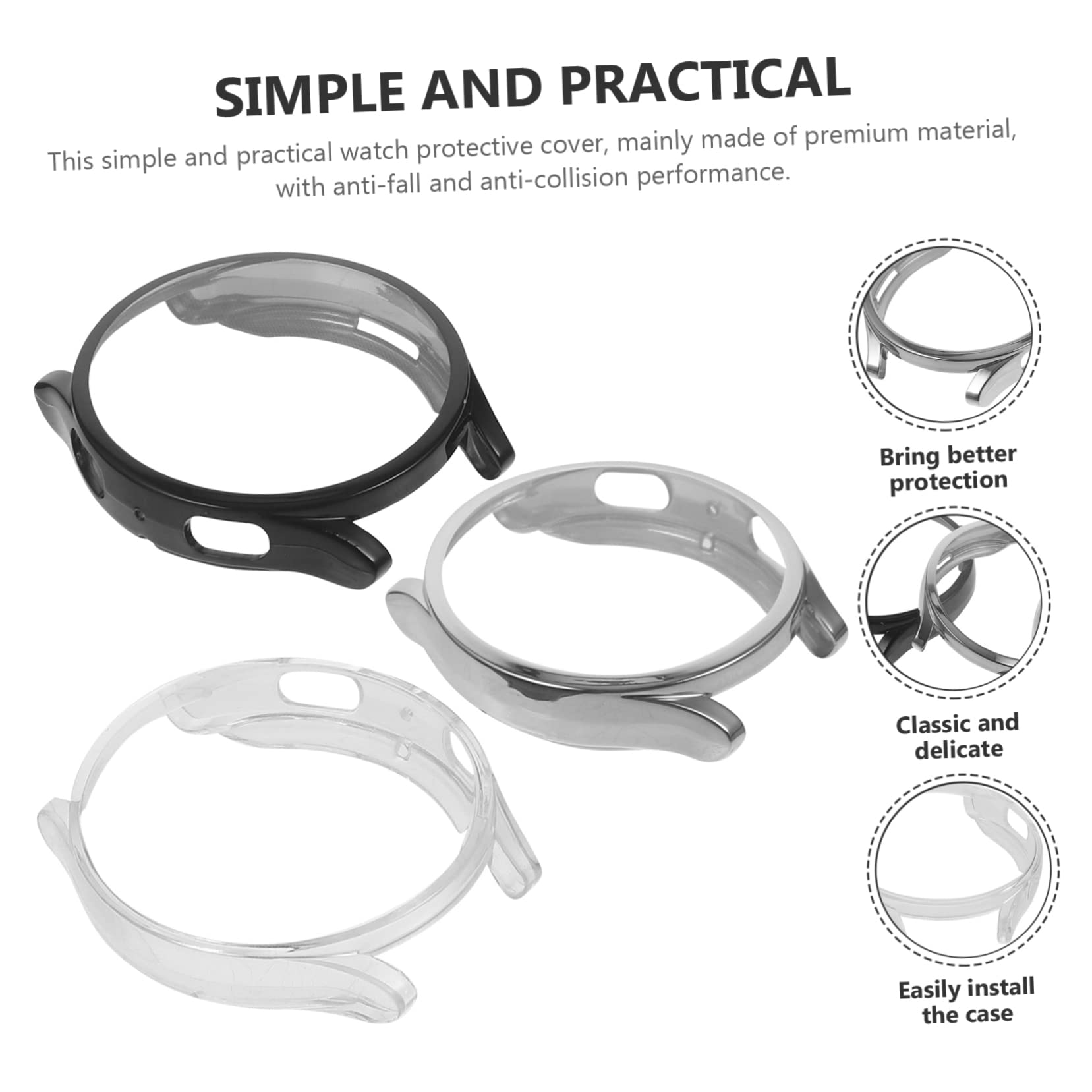 HOMSFOU 30stücke Teiliges TPU Uhrengehäuse Für Watch Flexibler Schutz Kratzfest Kompatibel Mit Einfache Installation Transparent All-Round Abdeckung