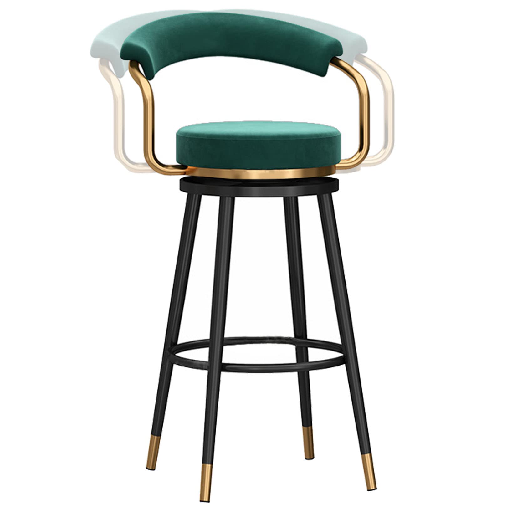 Tabouret de bar en velours vert chic pour sublimer votre salle à manger