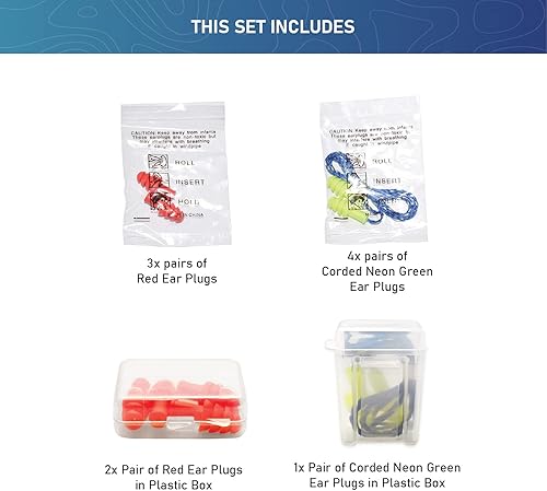 Miniatura 3 de Tapones reutilizables de silicona de calidad, 10 pares con 2 fundas de plástico de 27 dB, cancelación de ruido, bloqueo de sonido, suaves con