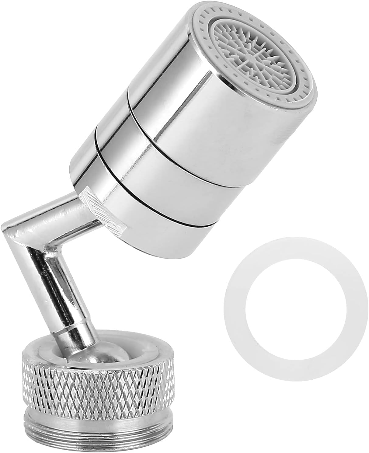 BeFunky 720-Degree Swivel Sink Faucet Aerator, Dual Function, Chrome Finish, 70% Stainless Steel, 20% Brass, 10% ABS, Kitchen, Bathroom, Face Washing, Gargle, Eyewash